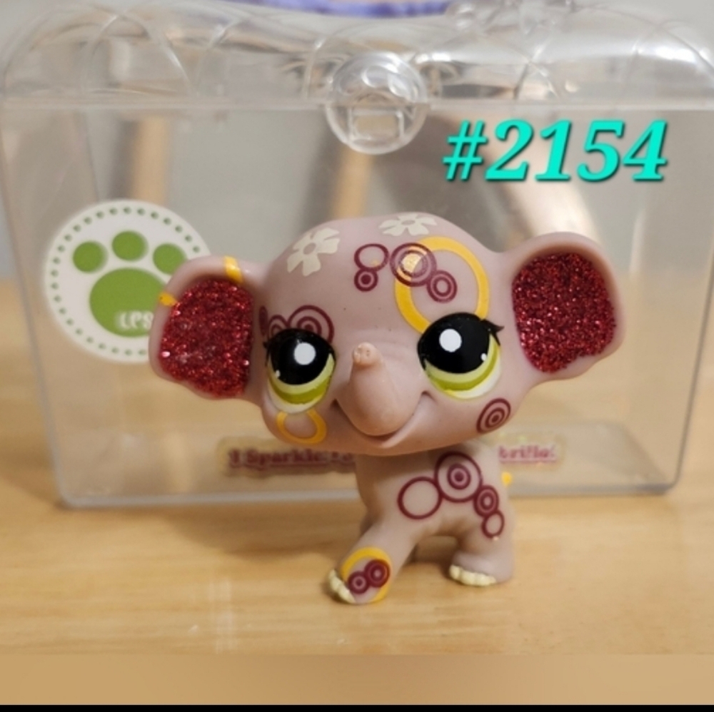 Littlest Pet Shop Pink Sparkle Elephant #2154